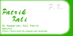patrik kali business card